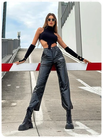 Kollyy Street Black High Neck Irregular Hem Arm Sleeves Top Sweater 10 Kollyy Street Black High Neck Irregular Hem Arm Sleeves Top Sweater - Image 10