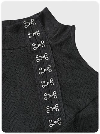 Kollyy Punk Black Top T-Shirt 2 Kollyy Punk Black Top T-Shirt - Image 2