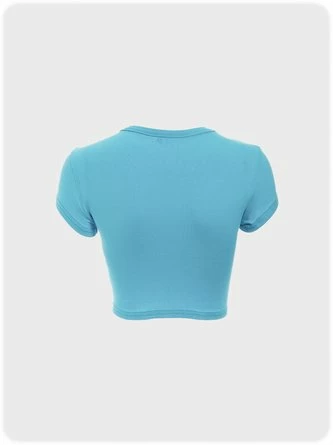 Kollyy Casual Blue Top T-Shirt 4 Kollyy Casual Blue Top T-Shirt - Image 4