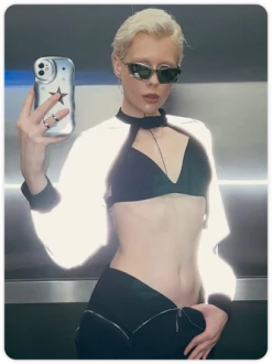 Kollyy Street Gray 3M Buckle Top Outwear