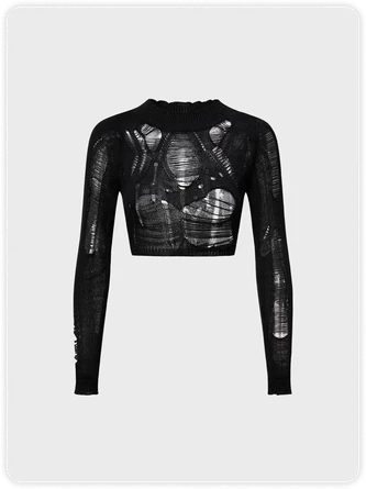 Kollyy Street Black Cut Out Top Sweater 1 Kollyy Street Black Cut Out Top Sweater