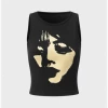 Kollyy Y2K Black Graphic Figure Top Tank Top & Cami