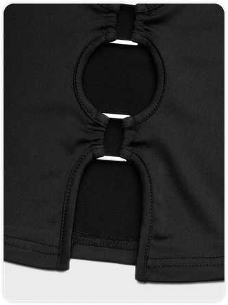 Kollyy Punk Black Cut Out Metal Top T-Shirt 2 Kollyy Punk Black Cut Out Metal Top T-Shirt - Image 2