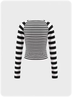 Kollyy Y2K Black-White Striped Star Top T-Shirt 7 Kollyy Y2K Black-White Striped Star Top T-Shirt -Tops Sales 293a53cf7a6dbd1f69bfae7baf023967