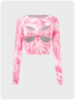 Kollyy Fashion Pink Top T-Shirt