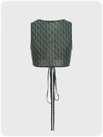 Kollyy Vintage Navy Green Top Tank Top & Cami 4 Kollyy Vintage Navy Green Top Tank Top & Cami - Image 4