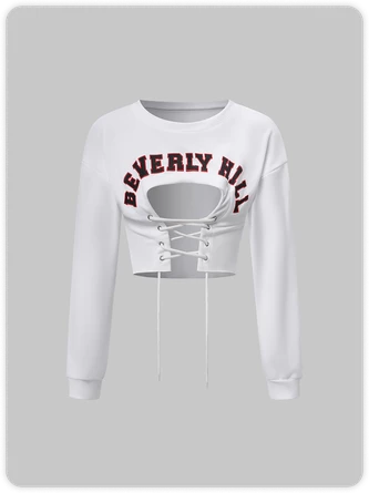 Kollyy Sweet White Cut Out Tiered Design Top Hoodie & Sweatshirt 1 Kollyy Sweet White Cut Out Tiered Design Top Hoodie & Sweatshirt