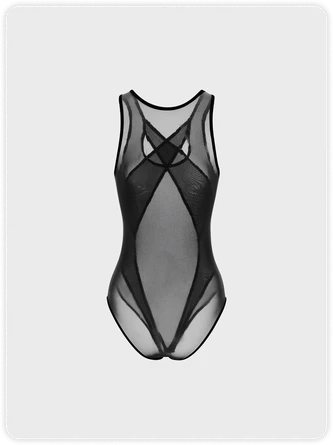 Kollyy Y2K Blue Mesh Double Layer Cyberpunk Top Bodysuit 11 Kollyy Y2K Blue Mesh Double Layer Cyberpunk Top Bodysuit - Image 11