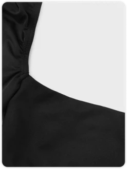 Kollyy Edgy Black Asymmetrical Design Top T-Shirt -Tops Sales 2e0efc12021fc04628d7111917a79472