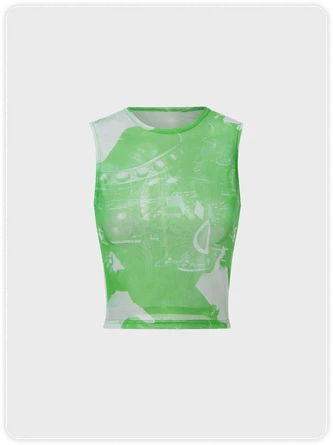 Kollyy Casual Green Top Tank Top & Cami 2 Kollyy Casual Green Top Tank Top & Cami - Image 2