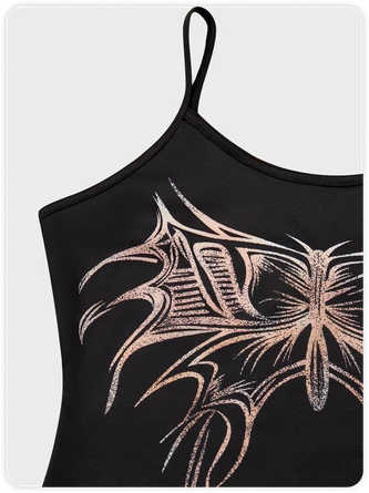Kollyy Y2k Black Butterfly Painting Top Tank Top & Cami 3 Kollyy Y2k Black Butterfly Painting Top Tank Top & Cami - Image 3