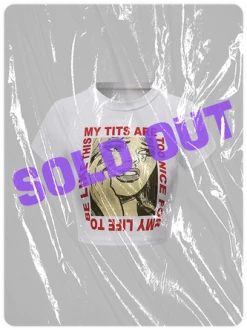 Kollyy Street White Figure Letter Top T-Shirt