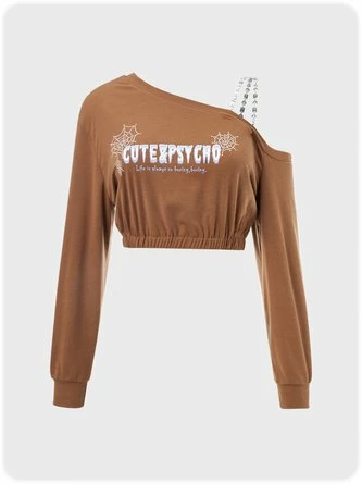 Kollyy Brown Top Hoodie & Sweatshirt 1 Kollyy Brown Top Hoodie & Sweatshirt