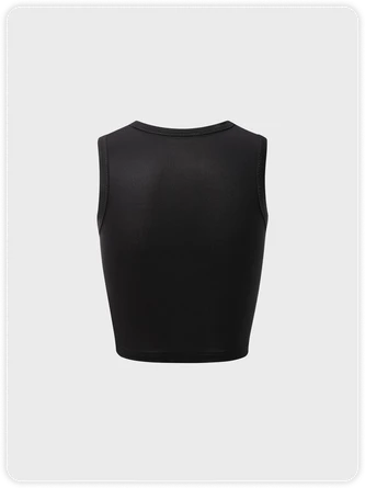 Kollyy Street Black Abstract Slim Top Tank Top & Cami 4 Kollyy Street Black Abstract Slim Top Tank Top & Cami - Image 4