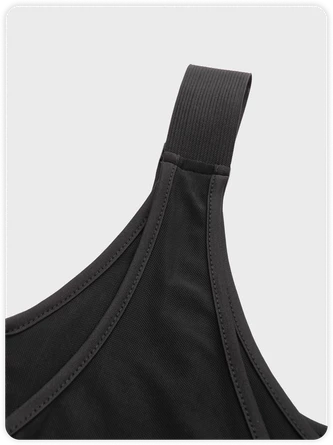 Kollyy Y2K Black Mesh Double Layer Top Bodysuit 6 Kollyy Y2K Black Mesh Double Layer Top Bodysuit - Image 6