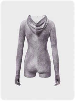 Kollyy Y2k Gray Hooded Top Jumpsuit -Tops Sales 35c180c699f852acc8c2577a99d00bf6