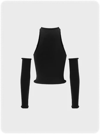 Kollyy Edgy Black Cut Out Top Sweater 8 Kollyy Edgy Black Cut Out Top Sweater - Image 8