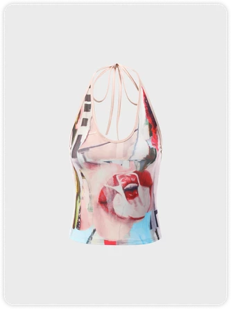 Kollyy Y2K Pink Halter Lips Backless Vintage Top Tank Top & Cami 1 Kollyy Y2K Pink Halter Lips Backless Vintage Top Tank Top & Cami