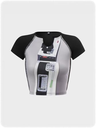 Kollyy Street Gray Top T-Shirt 1 Kollyy Street Gray Top T-Shirt