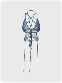 Kollyy Blue Ombre Drawstring Top Tank Top & Cami -Tops Sales 3cc455c5cd557614f8dadd9b3996b5a0