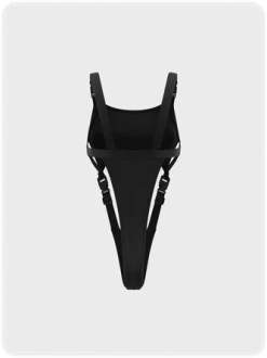 Kollyy Edgy Black Graphic Hand Painted Deconstructed Top Bodysuit -Tops Sales 3ce71bb8f65a2c11e3ef517b707e3295