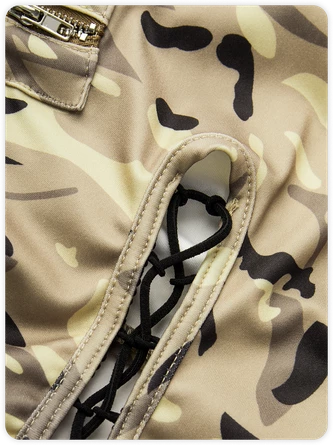 Kollyy Edgy Khaki Camo Top Tank Top & Cami 2 Kollyy Edgy Khaki Camo Top Tank Top & Cami - Image 2