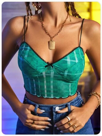 Kollyy Casual Green Top Tank Top & Cami 2 Kollyy Casual Green Top Tank Top & Cami - Image 2