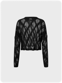Kollyy Street Black Cut Out Extra-Long Sleeve Halloween Top Sweater -Tops Sales 3ee8a38addf10bf2cd31536c55c613b6