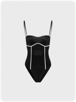 Kollyy Street Black Slim Graphic Top Bodysuit