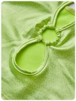 Kollyy Green Spaghetti Strap Cut Out Top Tank Top & Cami -Tops Sales 3f5b697cb981d17d7d82497b61f26ce4