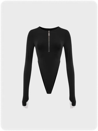 Kollyy Black Top Bodysuit 1 Kollyy Black Top Bodysuit