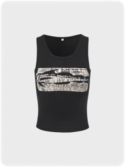 Kollyy Casual Black Top Tank Top & Cami