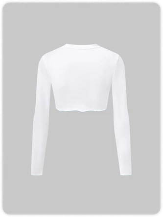 Kollyy Y2k White Overlock Top T-Shirt 4 Kollyy Y2k White Overlock Top T-Shirt - Image 4