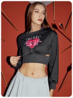 Kollyy Y2k Gray Heart Metal Chain Top Hoodie & Sweatshirt 10 Kollyy Y2k Gray Heart Metal Chain Top Hoodie & Sweatshirt -Tops Sales 453bbc9145f77219c939e2f196038ab1