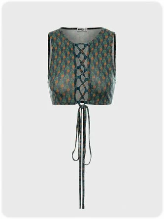 Kollyy Vintage Navy Green Top Tank Top & Cami 1 Kollyy Vintage Navy Green Top Tank Top & Cami