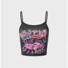 Kollyy Y2K Black Car Drawing Party Top Tank Top & Cami