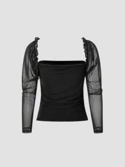 Kollyy Vintage Black Top T-Shirt -Tops Sales 47f5934e7b64b7e67eeeee9f10892167