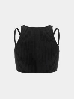 Kollyy Edgy Black Cut Out Cyberpunk Top Tank Top & Cami 7 Kollyy Edgy Black Cut Out Cyberpunk Top Tank Top & Cami -Tops Sales 48b60f402afa715ac4b3139bb6fb39f9