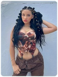 Kollyy Y2K Brown Spaghetti Strap Sleeveless Top Tank Top & Cami -Tops Sales 4b171bd8f5bf85080baf6f600e33a6c0