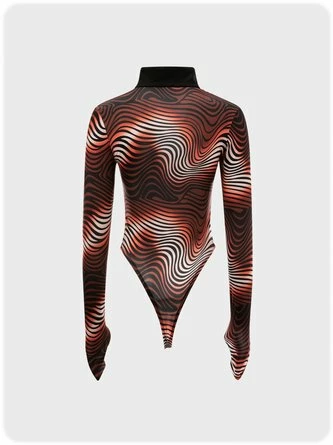 Kollyy Casual Brown Top Bodysuit 4 Kollyy Casual Brown Top Bodysuit - Image 4