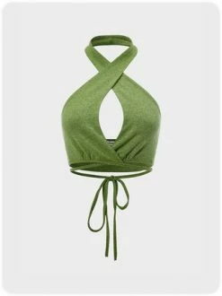 Kollyy Casual Green Top Tank Top & Cami