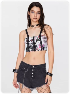 Kollyy Street White Top Tank Top & Cami