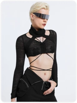 Kollyy Edgy Black Lace-Up Cut Out Top Sweater 11 Kollyy Edgy Black Lace-Up Cut Out Top Sweater -Tops Sales 4e2c9fc8a73e4866efbb1d0fadc15115