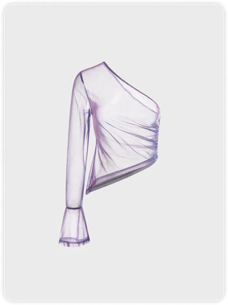 Kollyy Y2k Purple Mesh Asymmetrical Design Party Top Women Top 6 Kollyy Y2k Purple Mesh Asymmetrical Design Party Top Women Top - Image 6