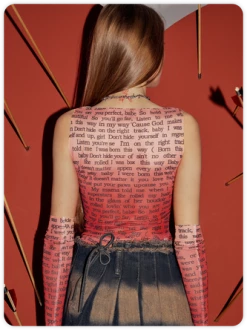 Kollyy Y2K Khaki Mesh Letter Arm Sleeves Party Top Women Top 25 Kollyy Y2K Khaki Mesh Letter Arm Sleeves Party Top Women Top -Tops Sales 4f1cad43d475974a778a81a825423344