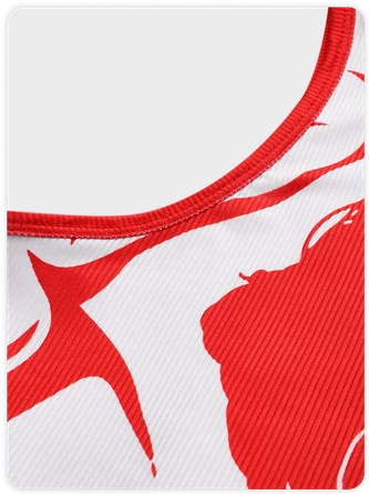 Kollyy Street Red Slim Figure Top Tank Top & Cami 2 Kollyy Street Red Slim Figure Top Tank Top & Cami - Image 2