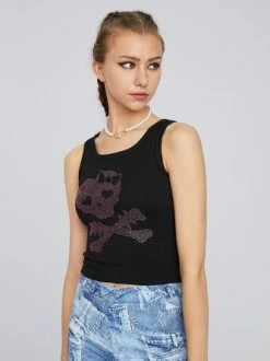 Kollyy Black Top Tank Top & Cami -Tops Sales 4fe380a13b4eee06999c85ccf1b0efee