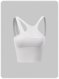 Kollyy Street White Asymmetrical Design Top Tank Top & Cami
