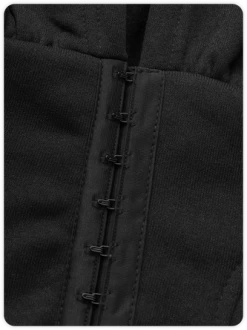 Kollyy Street Black Hoodie Corset Top Hoodie & Sweatshirt -Tops Sales 504ee18bd7f227d5d8bc7229b9ff2540