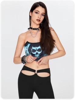 Kollyy Blue Skull Geometric Design Halloween Top Tank Top & Cami 11 Kollyy Blue Skull Geometric Design Halloween Top Tank Top & Cami -Tops Sales 506a7231f4e1bf58323189b418653d58